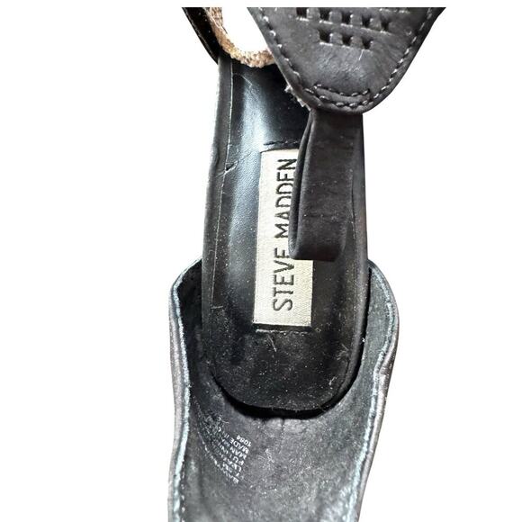 Steve Madden Women Shauna Ankle Suede Open Toe pump sandals shoes sz 7.5M - Picture 7 of 8